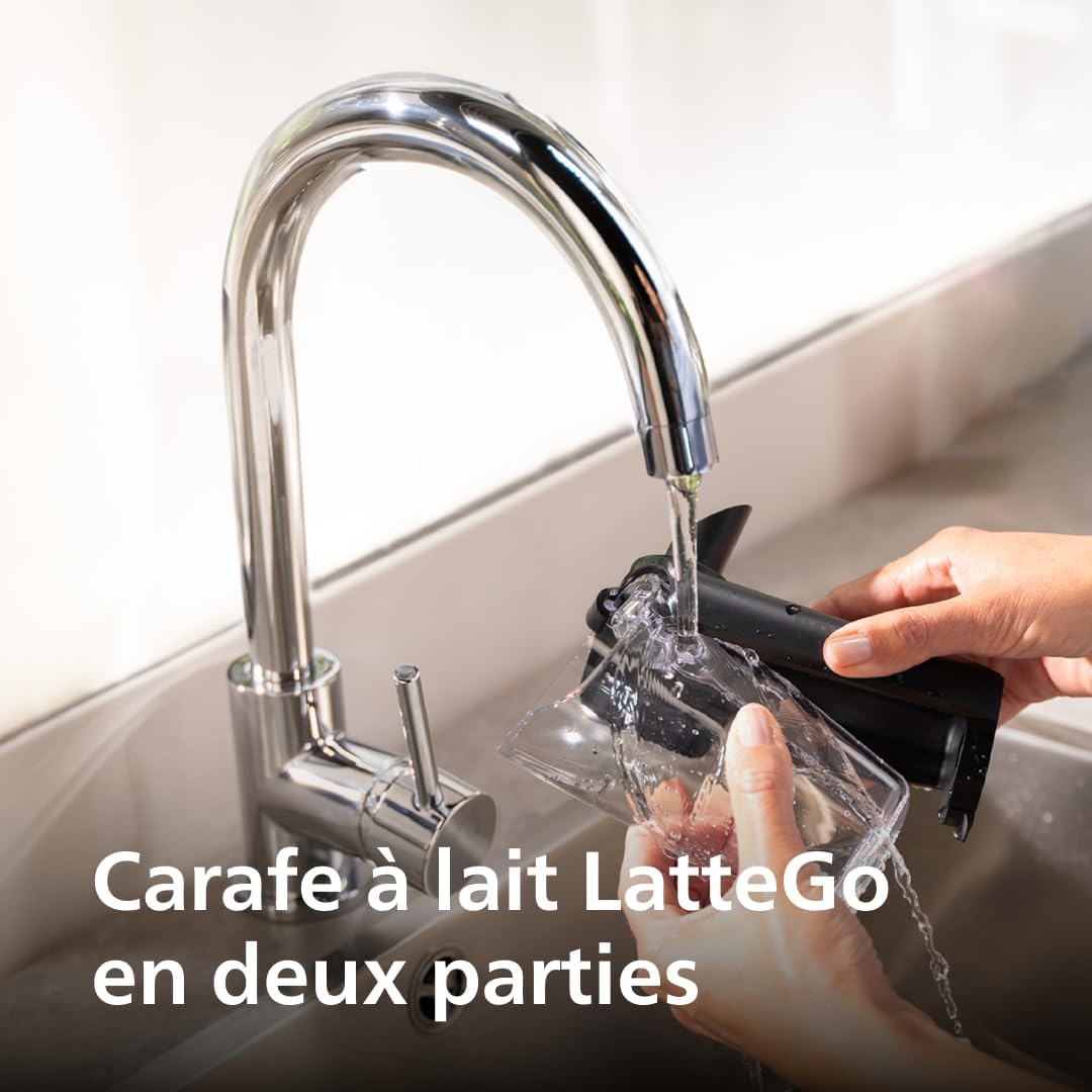 Expresso broyeur Série 5400 EP5541/50– 12 Spécialités de Café,Carafe LatteGo facile à nettoyer,Ecran intuitif,4 Profils Utilisateur,Machine à café à grain Noir