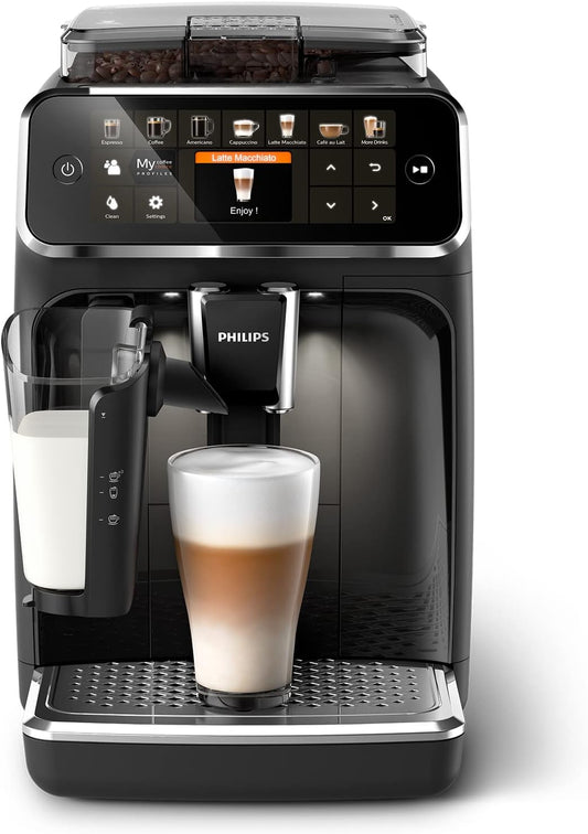 Expresso broyeur Série 5400 EP5541/50– 12 Spécialités de Café,Carafe LatteGo facile à nettoyer,Ecran intuitif,4 Profils Utilisateur,Machine à café à grain Noir